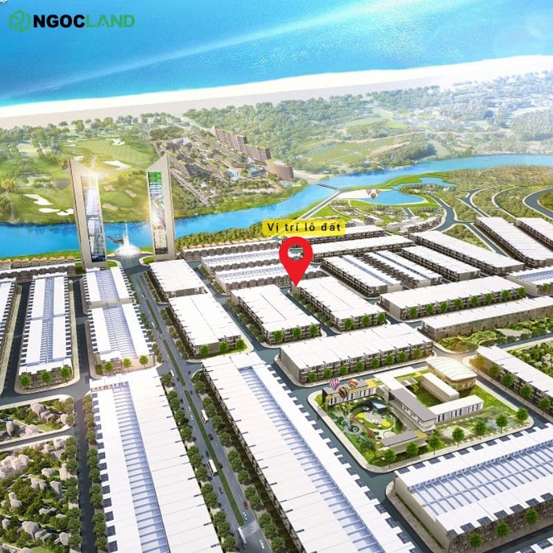 Lô góc khu đô thị số 4 Điện Ngọc - Vị trí