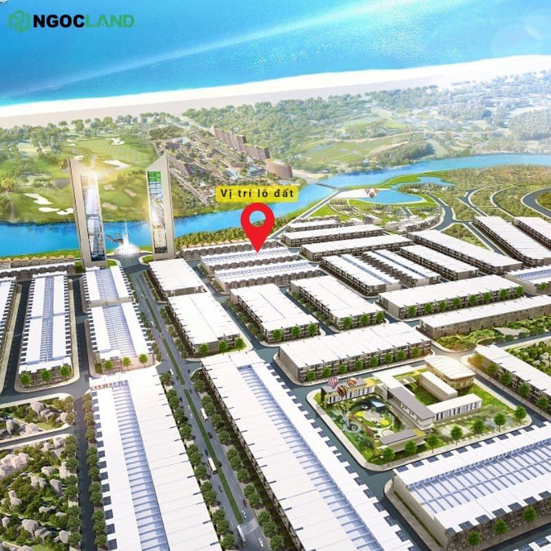Đất đường 27m khu đô thị số 4 Điện Ngọc Vị trí trên bản đồ Lo09-0-7