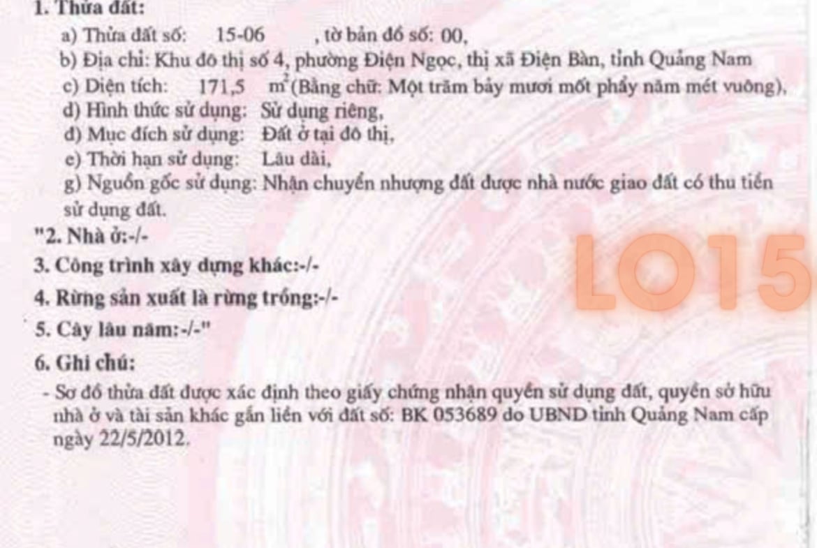 Bán Lô Biệt Thự Đường Nguyễn Gia Thiều
