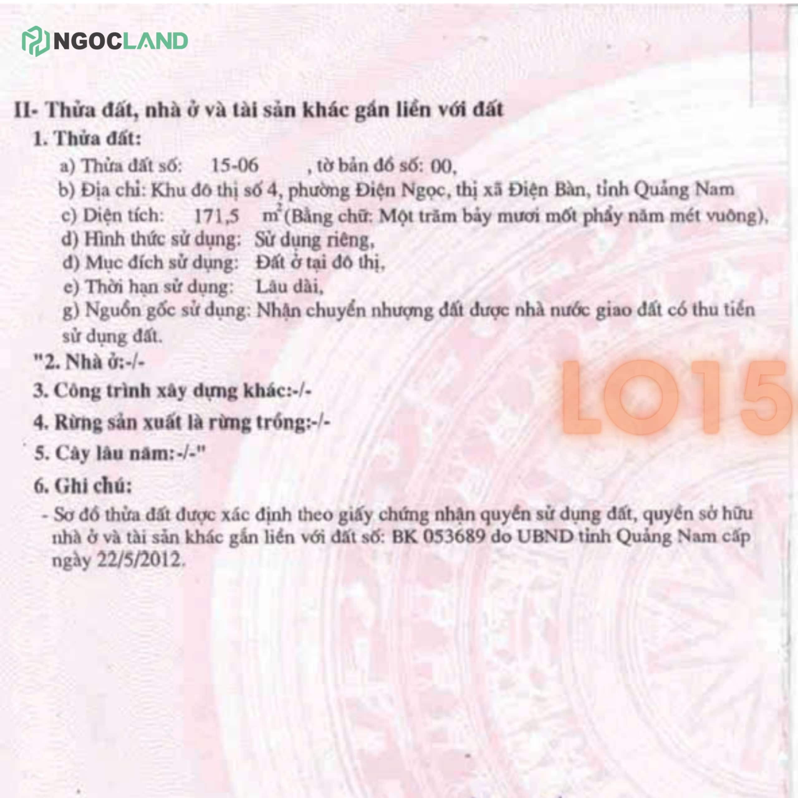 Bán Lô Biệt Thự Đường Nguyễn Gia Thiều